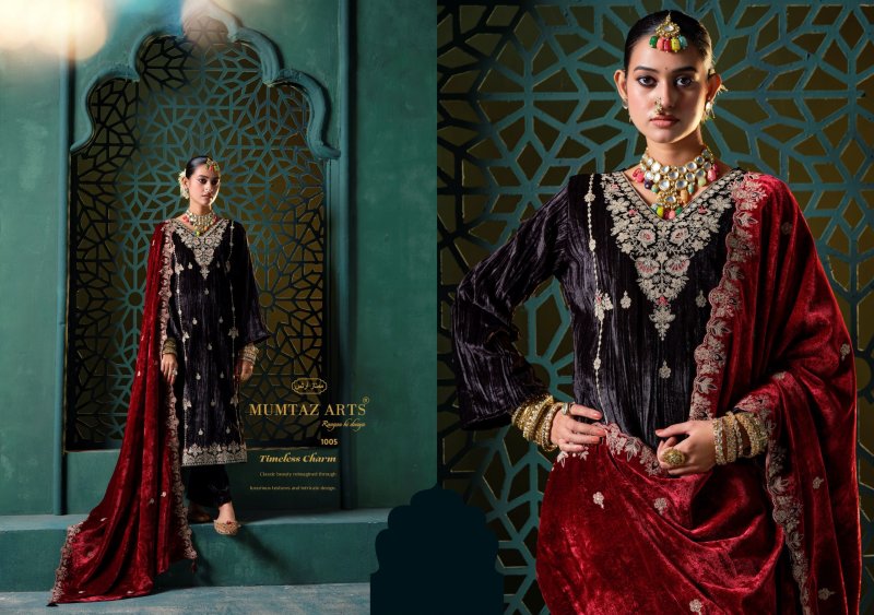 Rukhsar By Mumtaz Arts Crush Velvet Designer Salwar Suits 